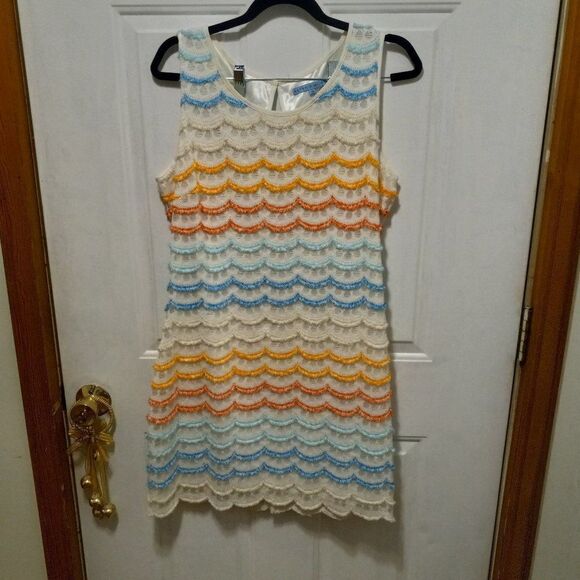 Antonio Melani Rainbow Wave/Scalloped Dress - Picture 1 of 9